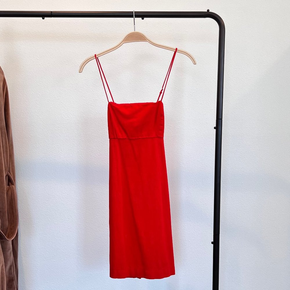 Urban Outfitters Janie Straight Neck Mini Dress Red -- Size 0